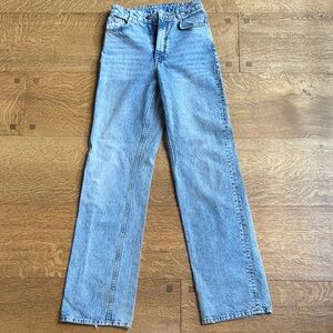 Zara Light Blue Straight Leg Jeans